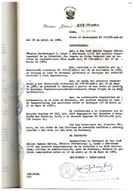 Resolución Jefatural N° 099-1986/AGN/J