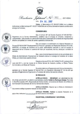 Resolución Jefatural N° 102-2017-AGN/J