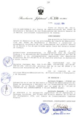 Resolución Jefatural N° 156-1994/AGN/J