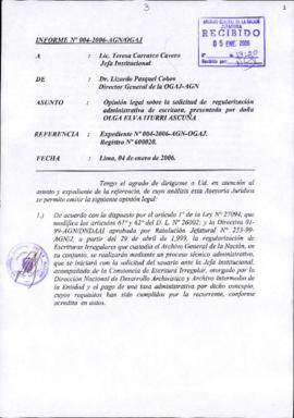 INFORME 004-2006-AGN/OGAJ