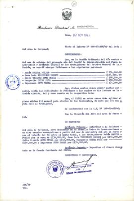 Resolución Directoral N° 89-83-AGN/OA