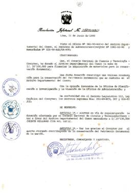 Resolución Jefatural N° 057-1990/AGN/J