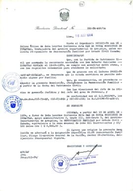 Resolución Directoral N° 60-84-AGN/OA