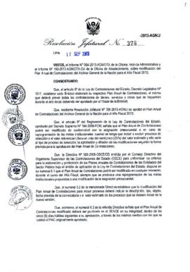 Resolución Jefatural N° 378-2013-AGN/J