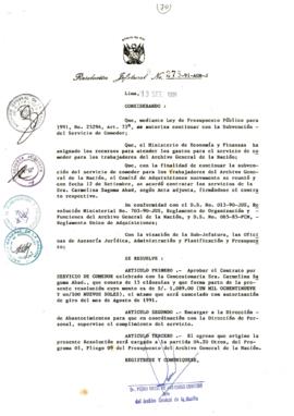 Resolución Jefatural N° 278-1991/AGN/J
