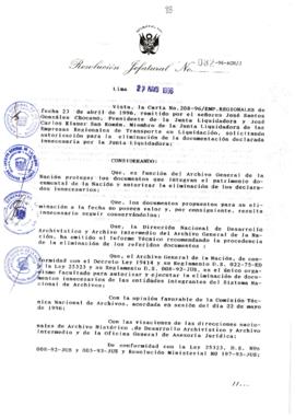Resolución Jefatural N° 082-1996/AGN/J