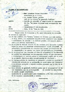 INFORME 047-91-AGN/OAJ
