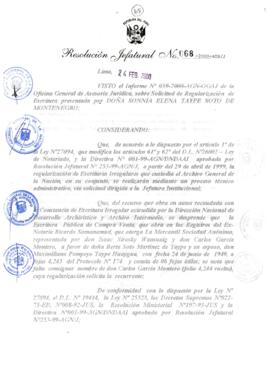 Resolución Jefatural N° 068-2000/AGN/J