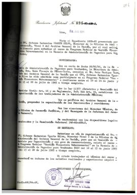 Resolución Jefatural N° 096-1985/AGN/J