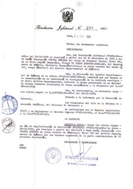 Resolución Jefatural N° 288-1991/AGN/J