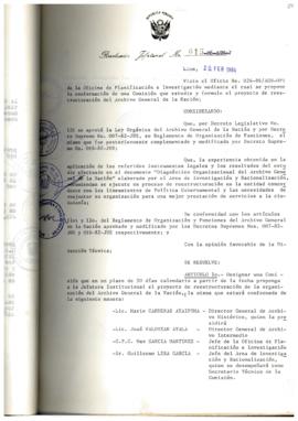 Resolución Jefatural N° 015-1986/AGN/J