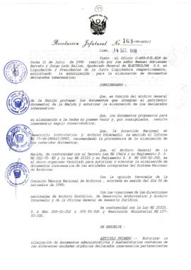 Resolución Jefatural N° 163-1998/AGN/J