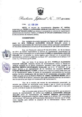 Resolución Jefatural N° 067-2014-AGN/J