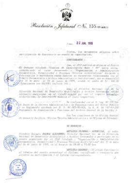 Resolución Jefatural N° 155-1999/AGN/J