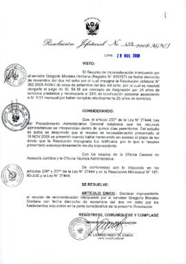 Resolución Jefatural N° 489-2008-AGN/J