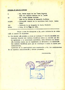 INFORME 091-91-AGN/OAJ