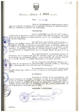 Resolución Jefatural N° 215-1983/AGN/J