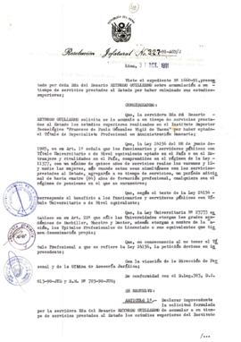 Resolución Jefatural N° 327-1991/AGN/J