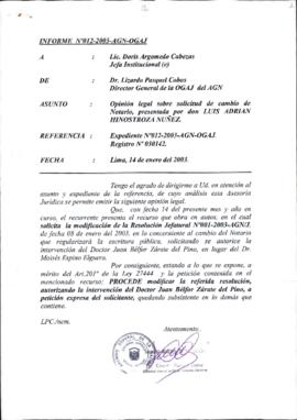 INFORME 012-2003-AGN-OGAJ