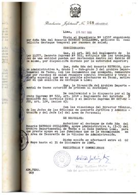 Resolución Jefatural N° 060-1986/AGN/J