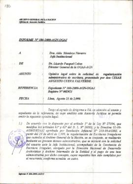 INFORME 186-2000-AGN-OGAJ