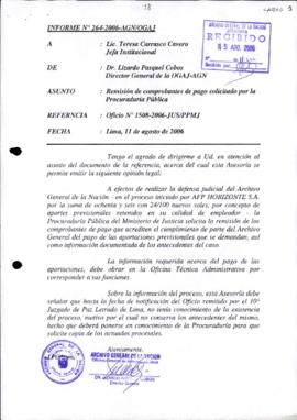 INFORME 264-2006-AGN/OGAJ