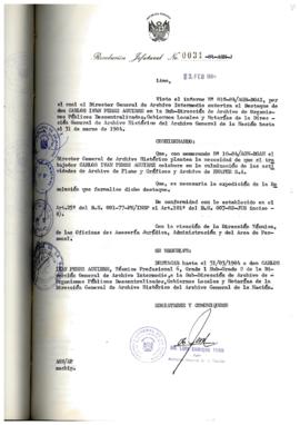 Resolución Jefatural N° 031-1984/AGN/J