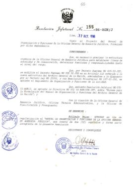 Resolución Jefatural N° 155-1996/AGN/J