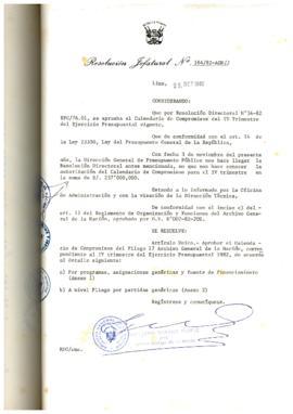 Resolución Jefatural N° 184-1982/AGN/J