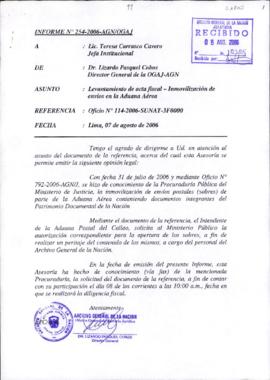 INFORME 254-2006-AGN/OGAJ