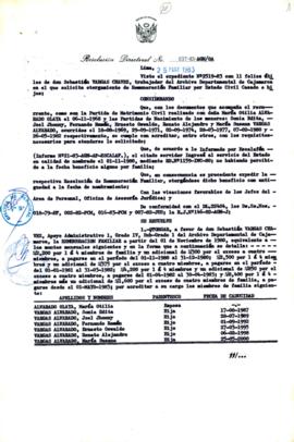 Resolución Directoral N° 037/83-AGN/OA