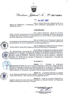 Resolución Jefatural N° 164-2017-AGN/J
