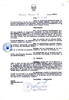 Resolución Directoral N° 73-84-AGN/OA