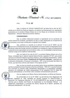 Resolución Directoral N° 026-2017-AGN/OTA