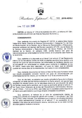 Resolución Jefatural N° 266-2018-AGN/J