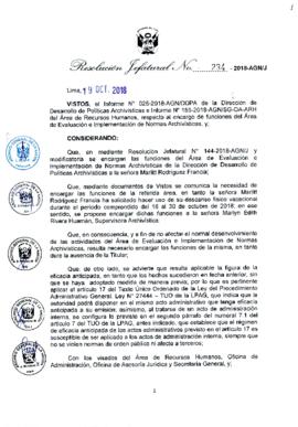 Resolución Jefatural N° 234-2018-AGN/J