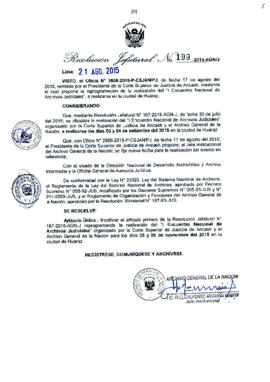 Resolución Jefatural N° 199-2015-AGN/J
