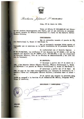 Resolución Jefatural N° 093-1982/AGN/J