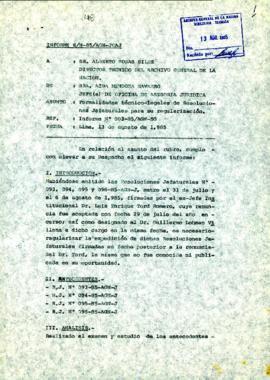INFORME S/N-85/AGN-JOAJ