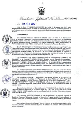 Resolución Jefatural N° 137-2017-AGN/J