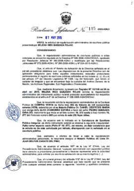 Resolución Jefatural N° 115-2015-AGN/J