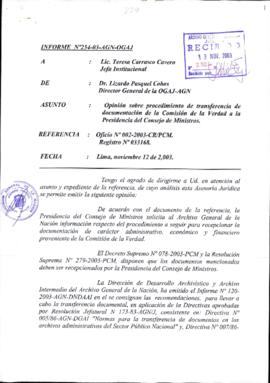 INFORME 254-2003-AGN-OGAJ