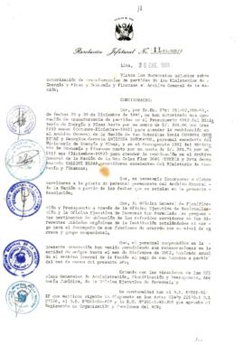Resolución Jefatural N° 011-1993/AGN/J
