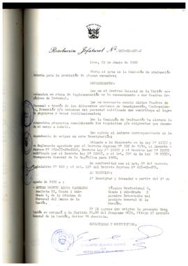 Resolución Jefatural N° 087-1982/AGN/J