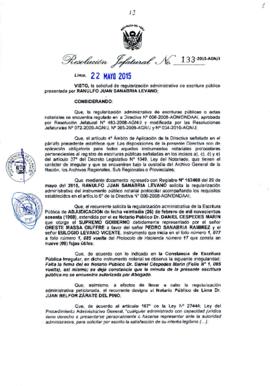 Resolución Jefatural N° 133-2015-AGN/J