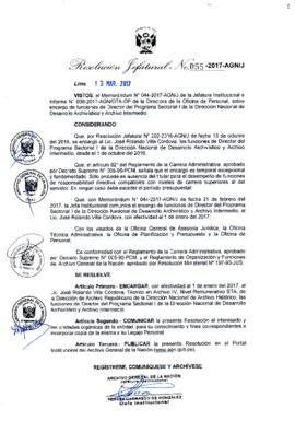Resolución Jefatural N° 055-2017-AGN/J