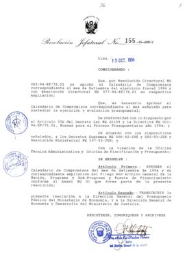 Resolución Jefatural N° 155-1994/AGN/J