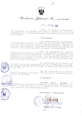 Resolución Jefatural N° 115-1996/AGN/J