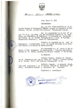 Resolución Jefatural N° 031-1983/AGN/J