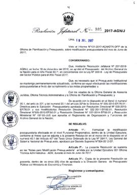 Resolución Jefatural N° 105-2017-AGN/J
